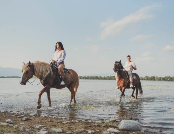 Horse ride on Lake Kerkini